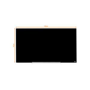 Pizarra cristal nobo impression pro 57/' magnetica negra 1260x711 mm
