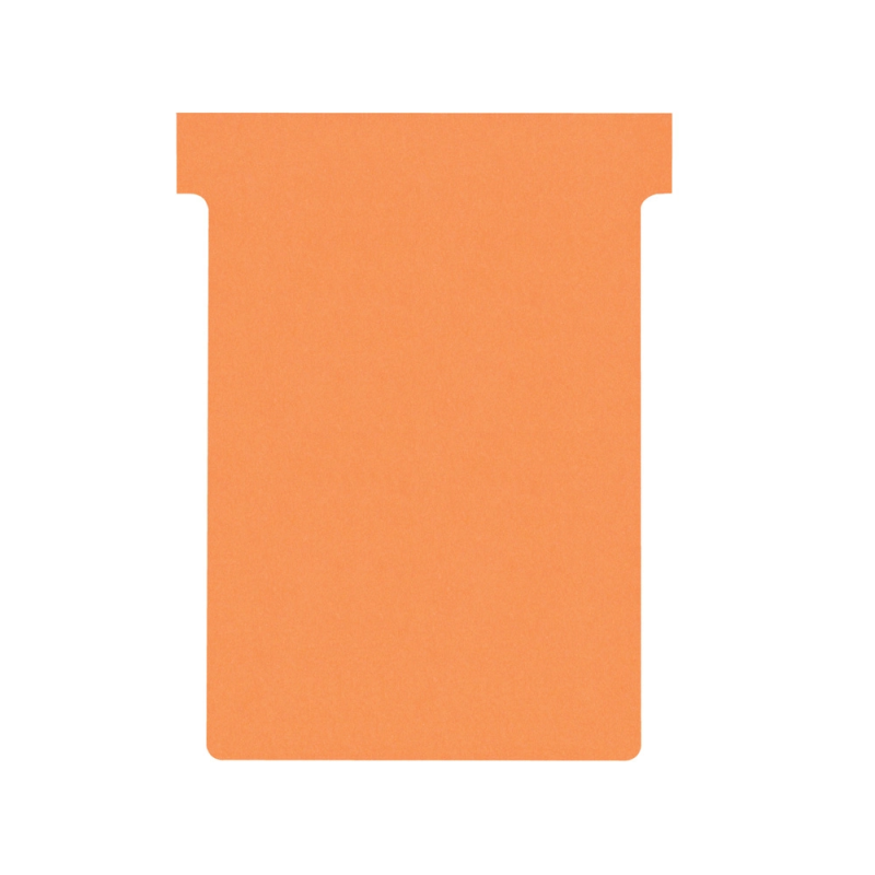 Ficha t para plannings nobo indice 3 cartulina 170 gr color naranja pack de 100 unidades