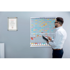 Ficha t para plannings nobo indice 3 cartulina 170 gr color naranja pack de 100 unidades