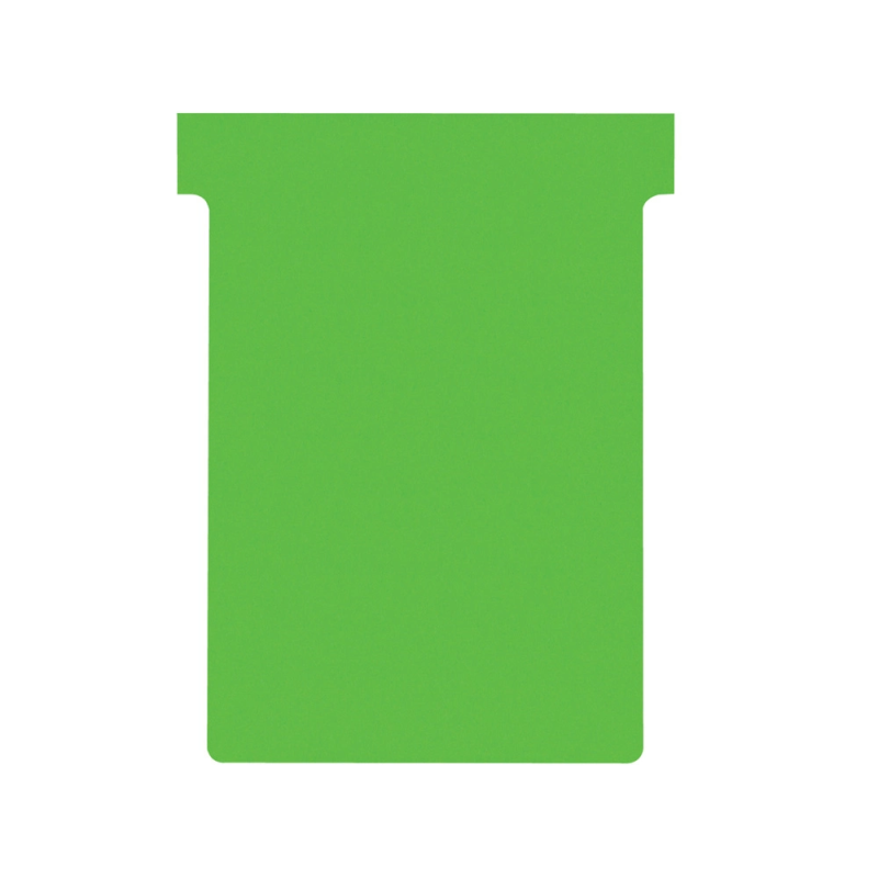 Ficha t para plannings nobo indice 3 cartulina 170 gr color verde pack de 100 unidades