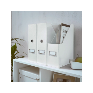 Revistero leitz click & store con portaetiquetas color blanco 103x170x235 mm
