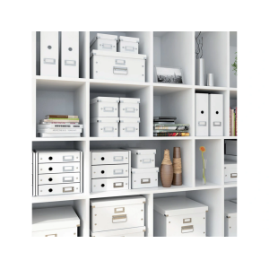 Revistero leitz click & store con portaetiquetas color blanco 103x170x235 mm