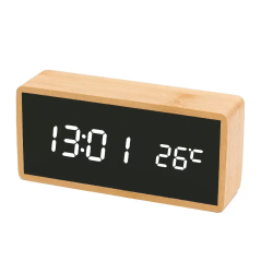 Reloj q-connect sobremesa digital con temperatura 150x45x70mm