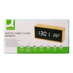 Reloj q-connect sobremesa digital con temperatura 150x45x70mm