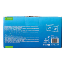 Reloj q-connect sobremesa digital con temperatura 150x45x70mm