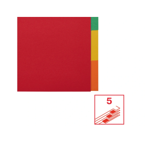 Separadores esselte din a4 cartulina 150 gr 1-5 multitaladro multicolor