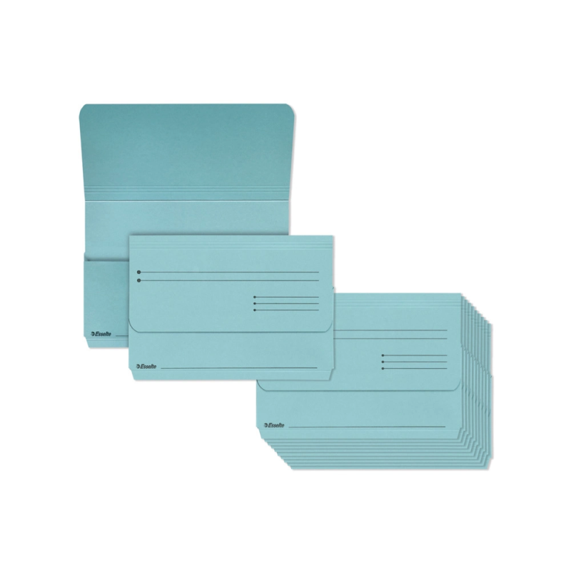 Subcarpeta cartulina esselte pocket folio color azul 275 gr