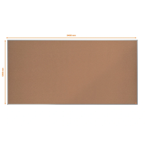 Pizarra corcho nobo essence marco aluminio 240x120 cm