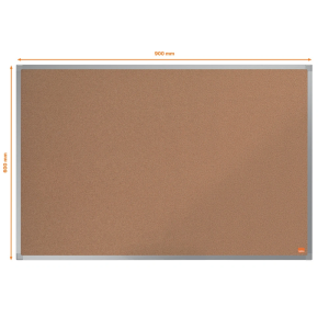 Pizarra corcho nobo essence marco aluminio 90x60 cm