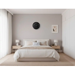 Reloj q-connect de pared analogico plateado silencioso 305x305x40mm