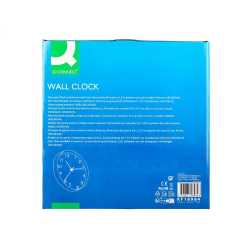 Reloj q-connect de pared analogico plateado silencioso 305x305x40mm