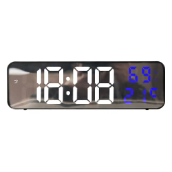 Reloj q-connect de pared y sobremesa digital con temperatura 230x35x70 mm