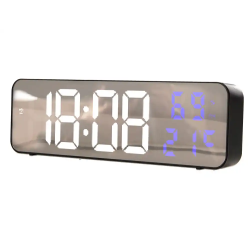 Reloj q-connect de pared y sobremesa digital con temperatura 230x35x70 mm