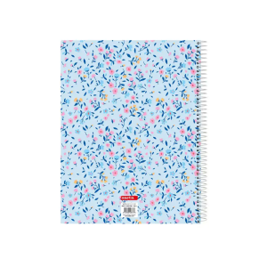 Cuaderno espiral safta microperforado a4 tapa forrada 120 hojas cuadro 5 mm 60 gr vicky martin berrocal