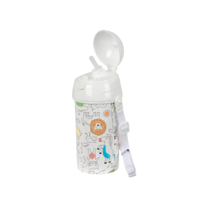 Botella portaliquidos safta 500ml apertura automatica con pajita safta preescolar 195x73x73 mm