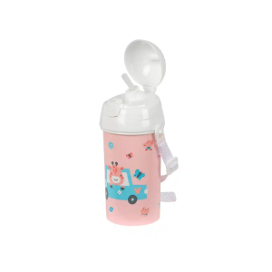 Botella portaliquidos safta 500ml apertura automatica con pajita safta preescolar 195x73x73 mm