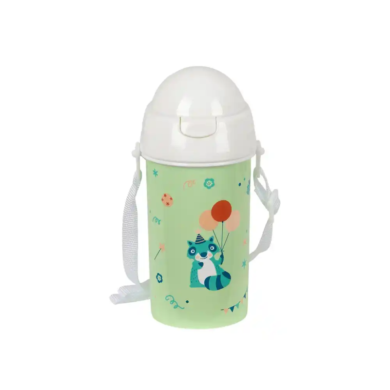 Botella portaliquidos safta 500ml apertura automatica con pajita safta preescolar 195x73x73 mm