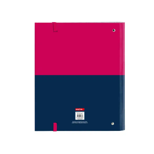 Carpeta con recambio safta din a4 cuadro 5 mm con goma y 5 separadores benetton cherry