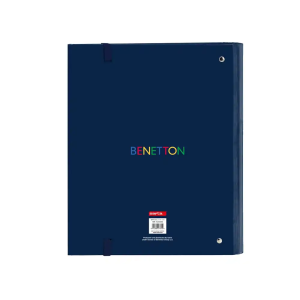 Carpeta con recambio safta din a4 cuadro 5 mm con goma y 5 separadores benetton damero