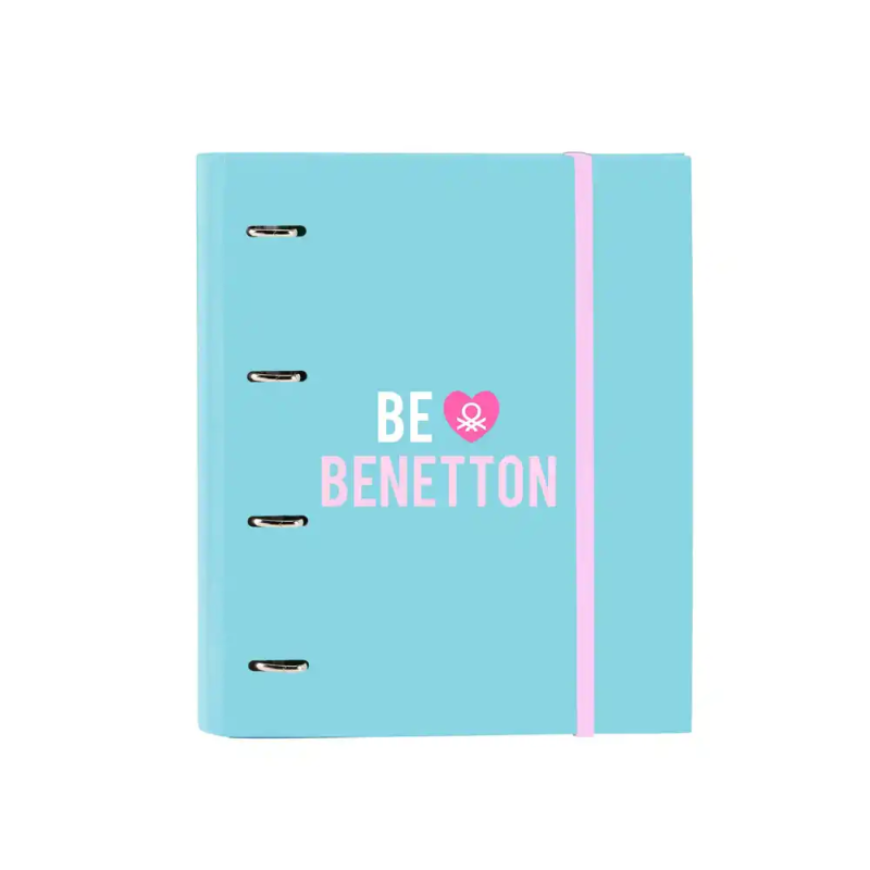 Carpeta con recambio safta din a4 cuadro 5 mm con goma y 5 separadores benetton unique