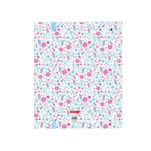 Carpeta con recambio safta din a4 cuadro 5 mm con goma y 5 separadores blackfit8 cool