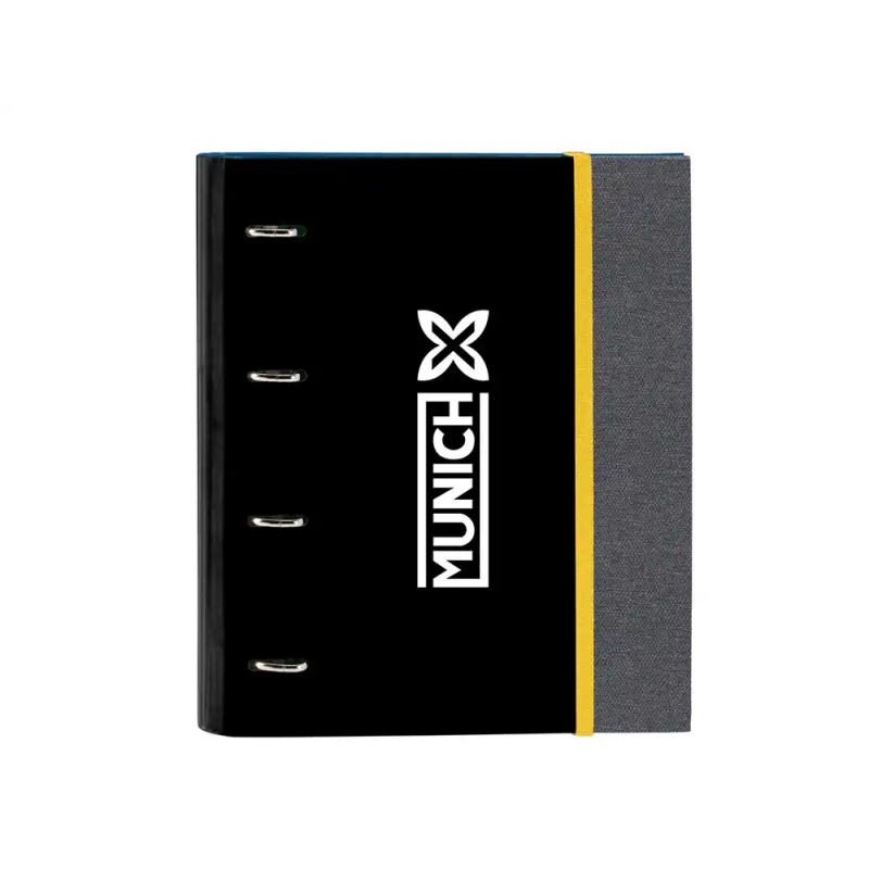 Carpeta con recambio safta din a4 cuadro 5 mm con goma y 5 separadores munich topo