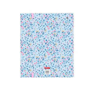 Carpeta con recambio safta din a4 cuadro 5 mm con goma y 5 separadores vicky martin berrocal paraiso