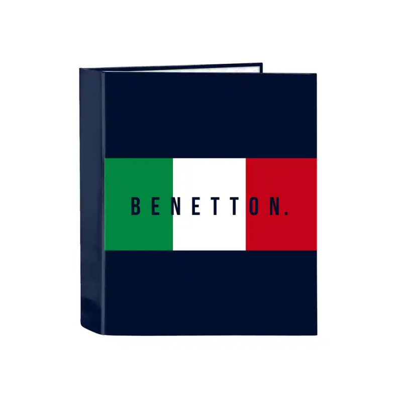 Carpeta carton folio 4 anillas safta lomo ancho benetton flag