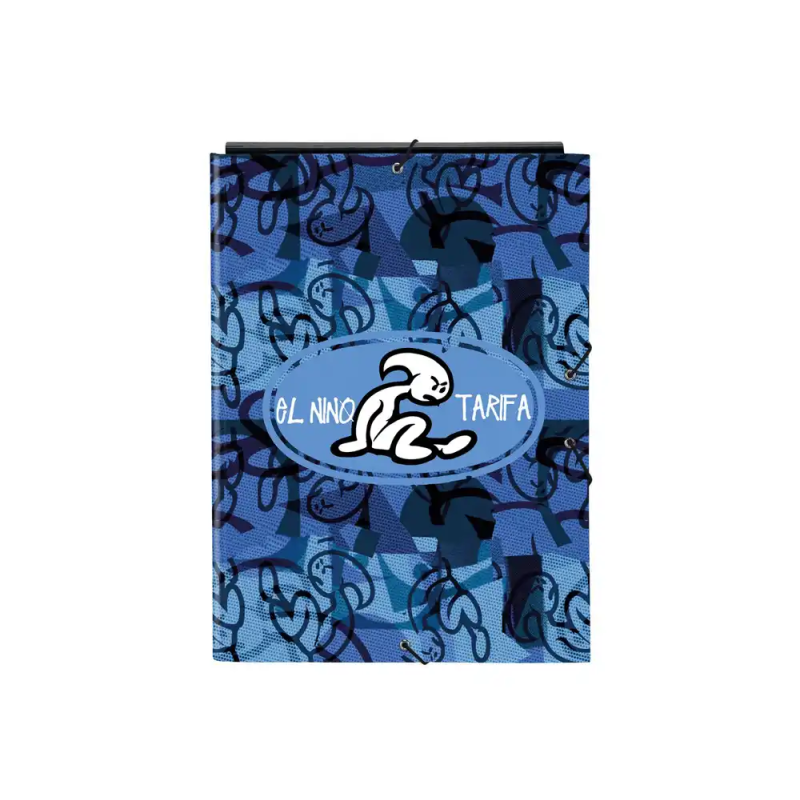 Carpeta carton folio gomas solapas safta el niño roller