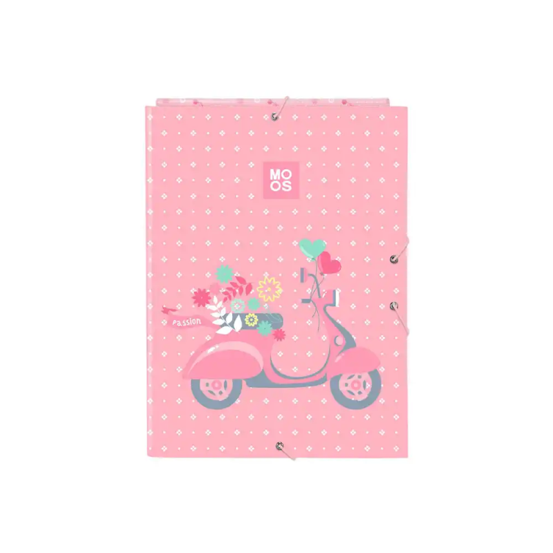 Carpeta carton folio gomas solapas safta moos passion