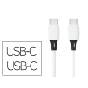 Cable usb-c a usb-c q-connect pvc longitud 2m blanco