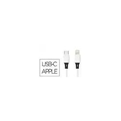 Cable usb-c a apple lightning q-connect pvc longitud 2m blanco