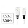 Cable usb-c a usb-a q-connect pvc longitud 1m blanco