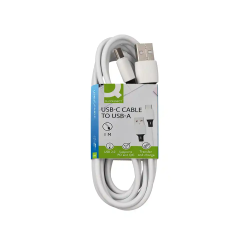Cable usb-c a usb-a q-connect pvc longitud 1m blanco