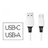 Cable usb-c a usb-a q-connect pvc longitud 2m blanco
