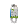 Cable usb-c a usb-a q-connect pvc longitud 2m blanco