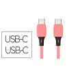 Cable usb-c a usb-c q-connect pvc longitud 1m rosa