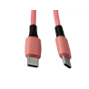 Cable usb-c a usb-c q-connect pvc longitud 1m rosa