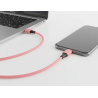Cable usb-c a usb-c q-connect pvc longitud 2m rosa