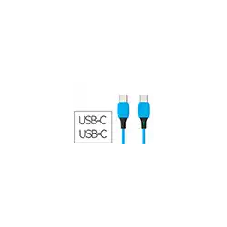 Cable usb-c a usb-c q-connect pvc longitud 1m azul