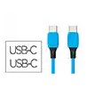 Cable usb-c a usb-c q-connect pvc longitud 2m azul