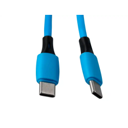Cable usb-c a usb-c q-connect pvc longitud 2m azul
