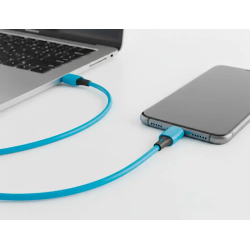 Cable usb-c a usb-c q-connect pvc longitud 2m azul