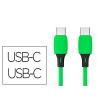 Cable usb-c a usb-c q-connect pvc longitud 1m verde