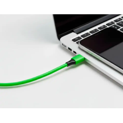 Cable usb-c a usb-c q-connect pvc longitud 1m verde