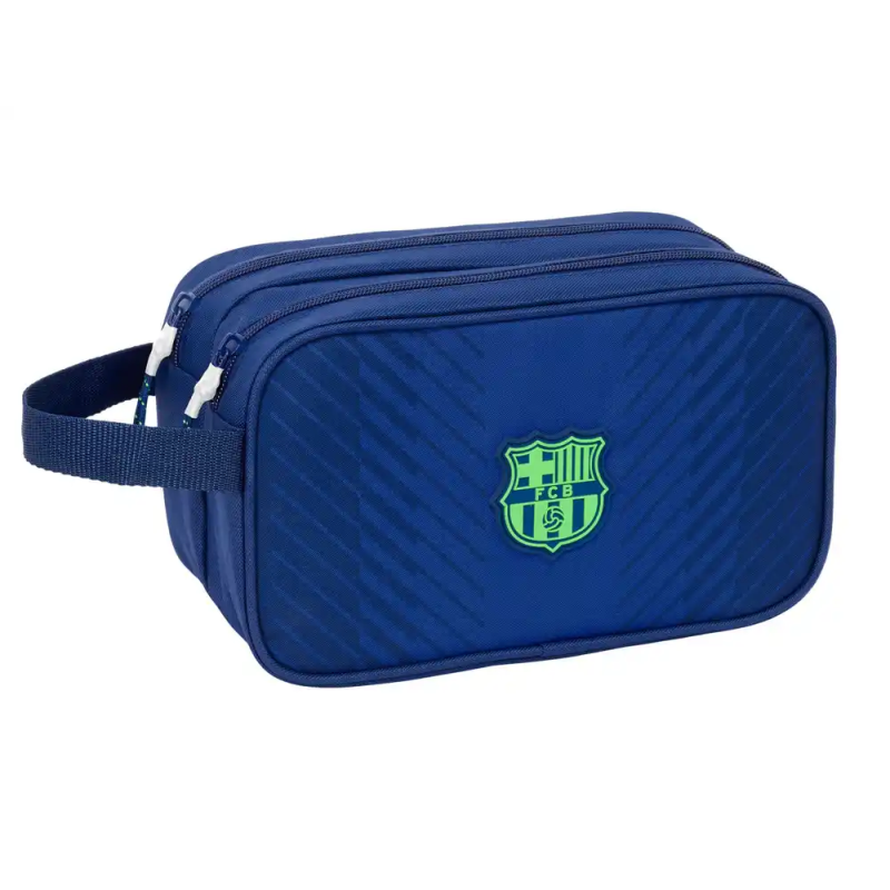 Neceser safta 2 departamentos adaptable a carro f.c. barcelona navy blue 150x260x125 mm