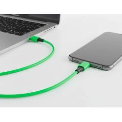 Cable usb-c a usb-c q-connect pvc longitud 2m verde