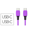 Cable usb-c a usb-c q-connect pvc longitud 1m morado