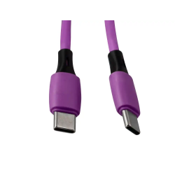 Cable usb-c a usb-c q-connect pvc longitud 1m morado
