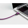 Cable usb-c a usb-c q-connect pvc longitud 1m morado
